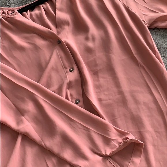 Vici Long sleeve chiffon pink blouse - Picture 2 of 2